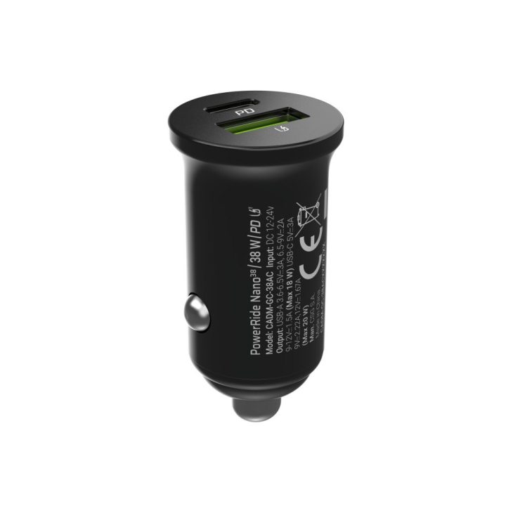 Green Cell GC PowerRide Nano38 38W 6A 1x USB-C 1x USB-A caricabatterie per auto