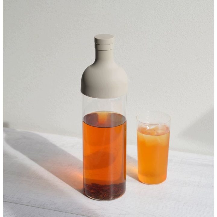 HARIO Bottiglia per tè freddo con filtro, 750 ml, verde oliva