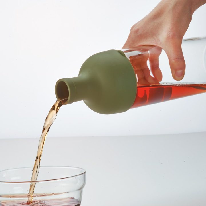 HARIO Bottiglia per tè freddo con filtro, 750 ml, verde oliva