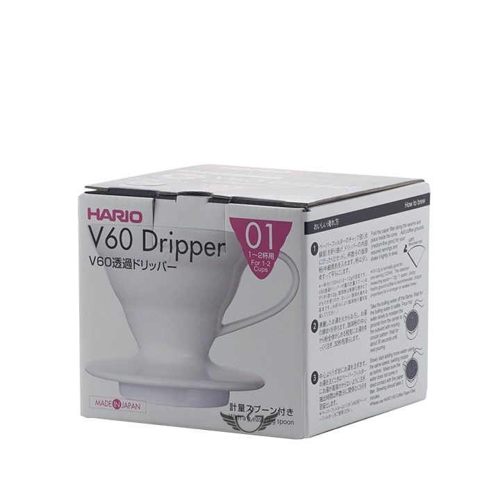 HARIO V60-02 Gocciolatoio ceramica bianca