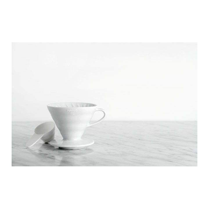 HARIO V60-02 Gocciolatoio ceramica bianca