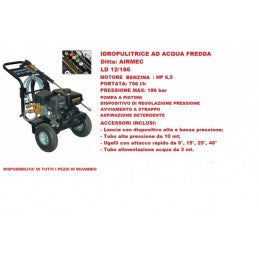 Idropulitrice AIRMEC LD 12/186 con Motore a Benzina