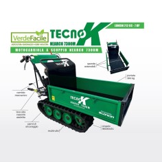 Motocarriola TECNOK Nashville 7300 M con Portata 300 Kg e Motore 7 HP