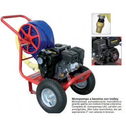 Motopompa AIRMEC LH 2 T a Benzina con Trolley e Accessori