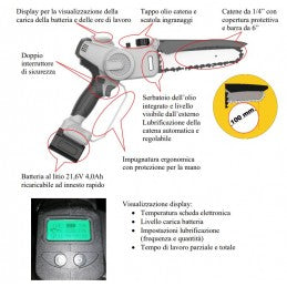 Potatore VOLPI KVS 6000 con 2 Batterie e Caricabatterie a Batteria