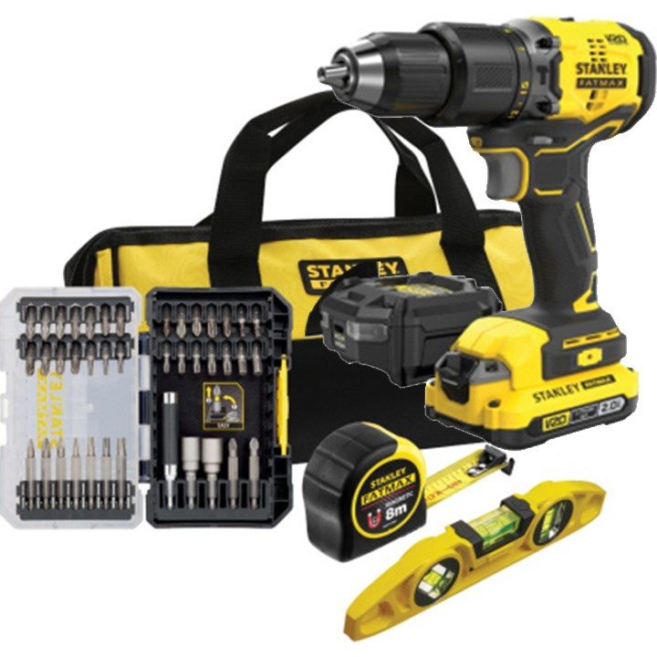 STANLEY SFMCK101D1S-QW SET TRAPANO/AVVITATORE CON ACCESSORI SFMCK101D1S STANLEY - immagine 1