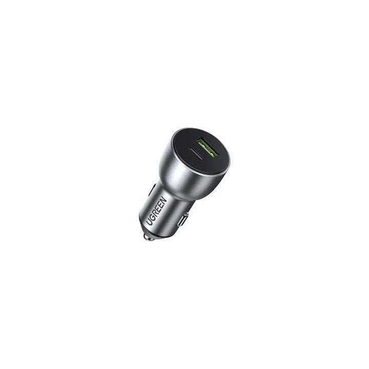 Ugreen 60980 caricabatterie dispositivo mobile universale argento accendisigari ricarica veloce automatico