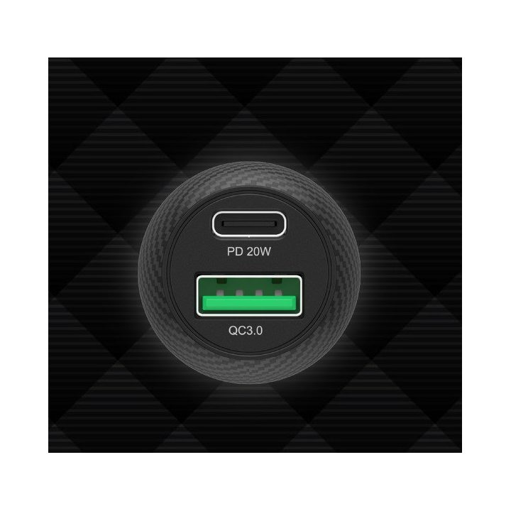 Unitek P1400A Caricabatterie auto 38W USB-A USB-C QC 3.0